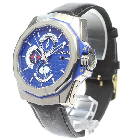 CORUM Admirals 277.101.04 Moon Phase Tide Graph blue Dial Automatic Men's_849867 - Picture 2 of 6